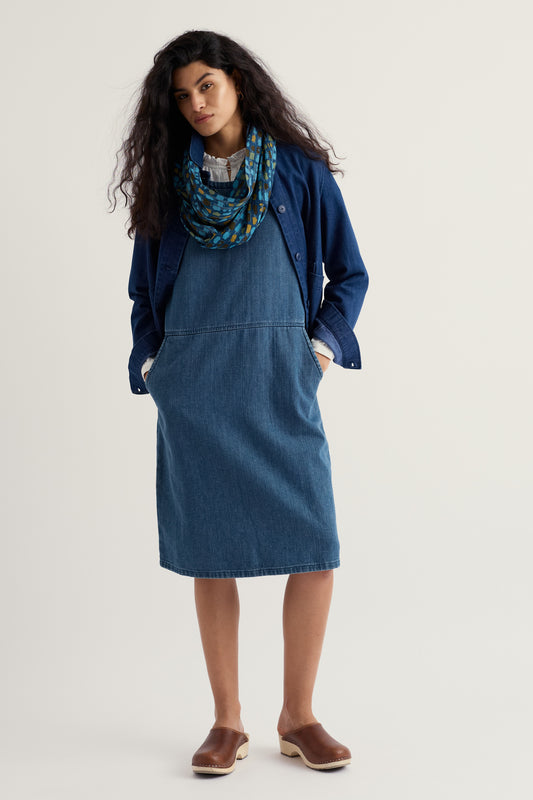 Salt Weave Knee Length Pinafore